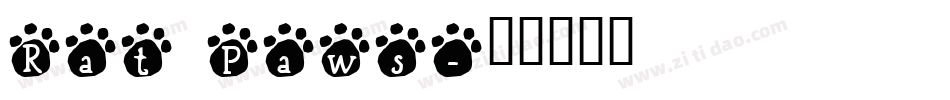 Rat Paws字体转换